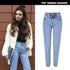 Fashionable Women's Jeans High Waisted Mom Jeans Straight Pants